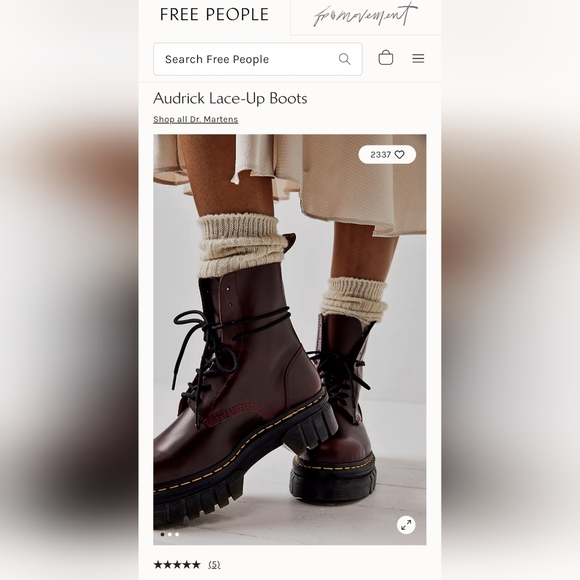 SOLD Dr Martens Audrick Boots on Charro Burgundy Leather sz 10 Women's - Picture 2 of 8